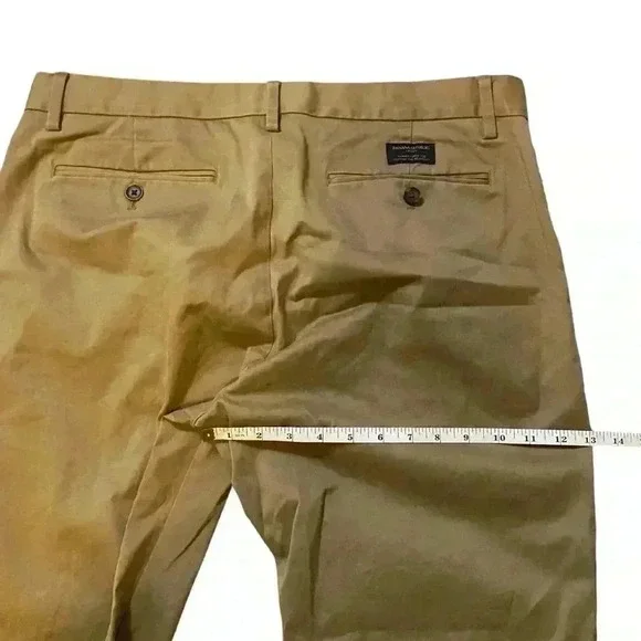 Banana Republic Men's Pants Tailoring Performance Emerson Chino Stretch Khaki 35 - Picture 8 of 16
